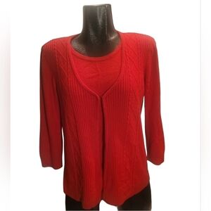 J Janet Red Sweater Size L